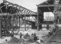 New blast furnace under construction 1916
